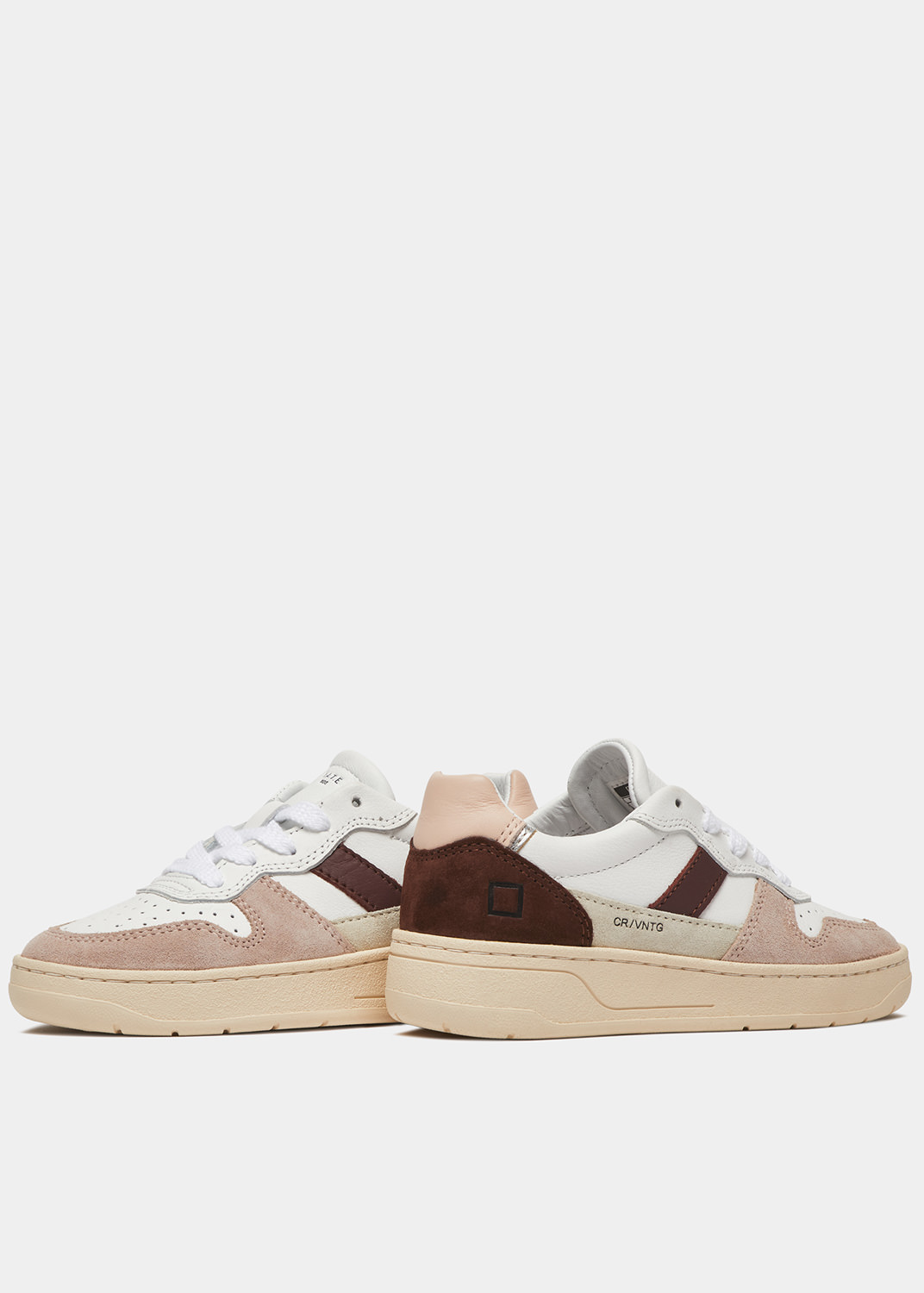 D.A.T.E.: COURT 2.0 VINTAGE CALF WHITE-PINK 2