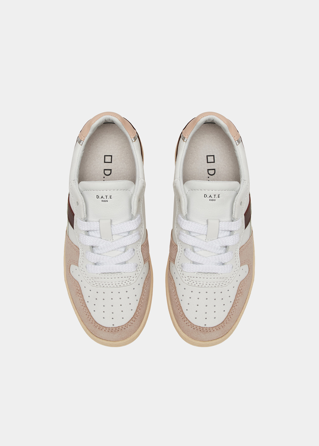 D.A.T.E.: COURT 2.0 VINTAGE CALF WHITE-PINK 3