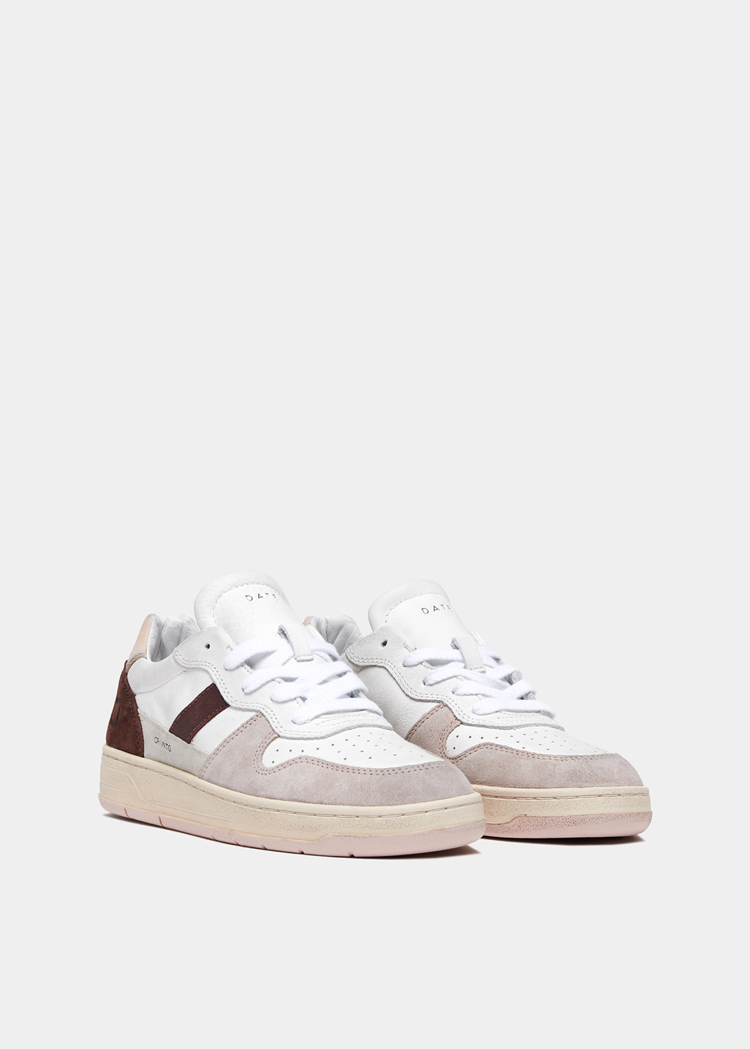 D.A.T.E.: COURT 2.0 VINTAGE CALF WHITE-PINK