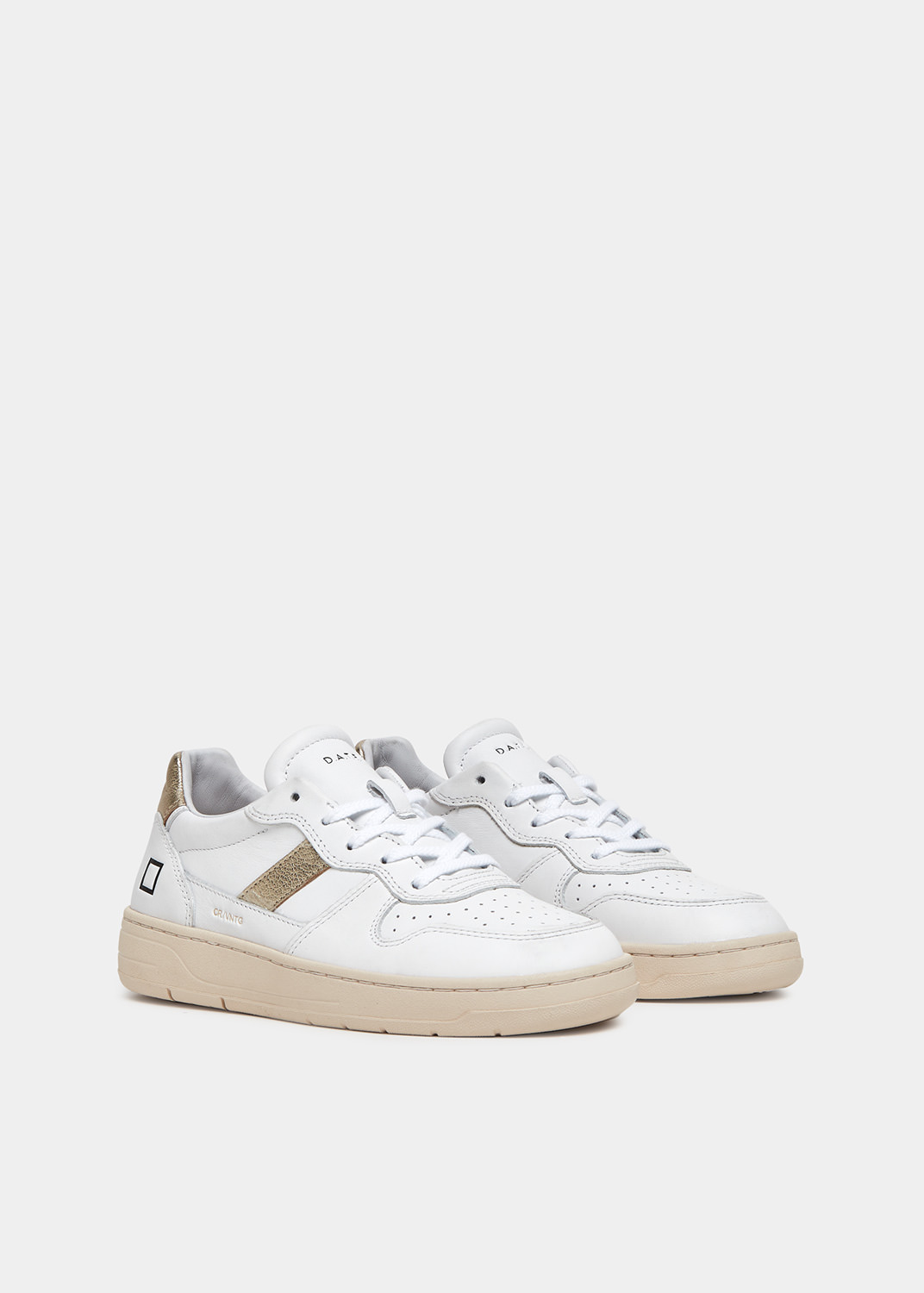 D.A.T.E.: COURT 2.0 VINTAGE CALF WHITE-PLATINUM