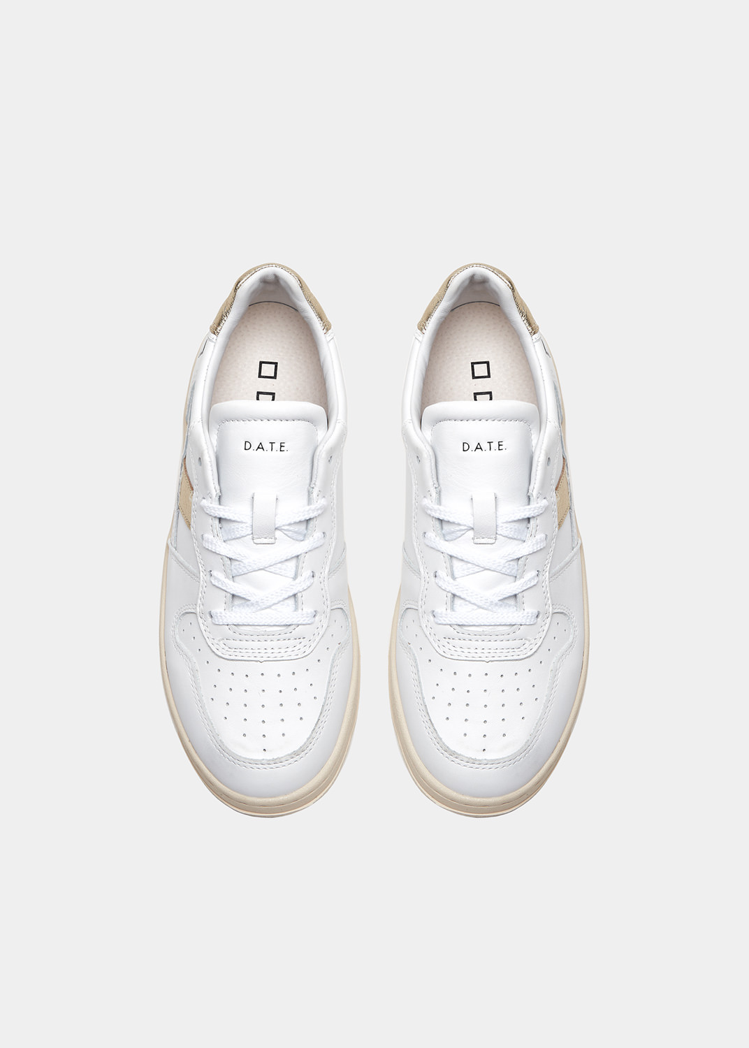 D.A.T.E.: COURT 2.0 VINTAGE CALF WHITE-PLATINUM