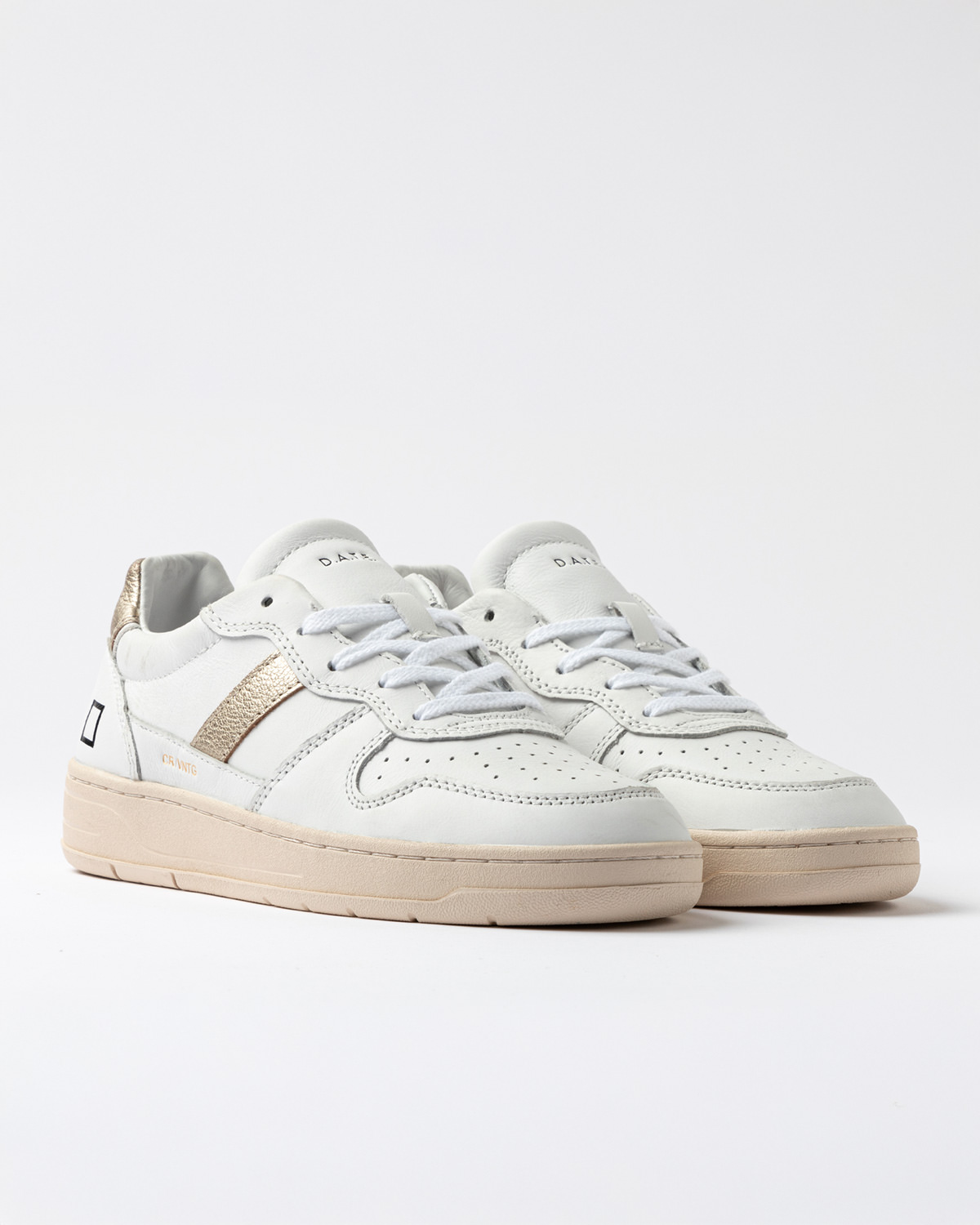 D.A.T.E.: COURT 2.0 VINTAGE CALF WHITE-PLATINUM