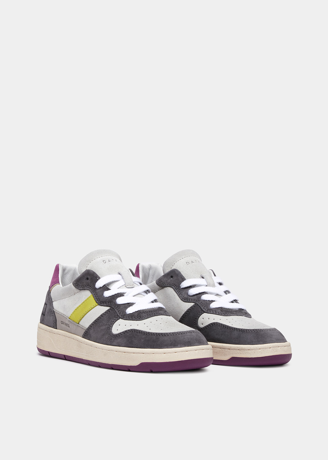 D.A.T.E.: COURT 2.0 VINTAGE CALF WHITE-PURPLE