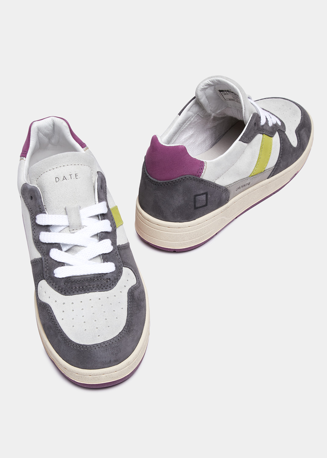 D.A.T.E.: COURT 2.0 VINTAGE CALF WHITE-PURPLE