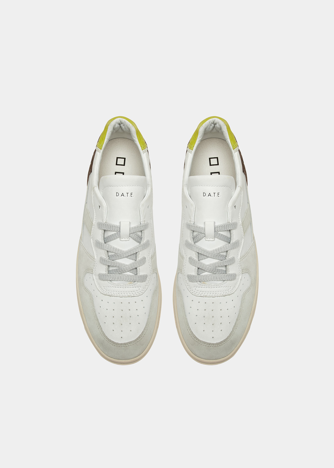 D.A.T.E.: COURT 2.0 VINTAGE CALF WHITE-WASABI