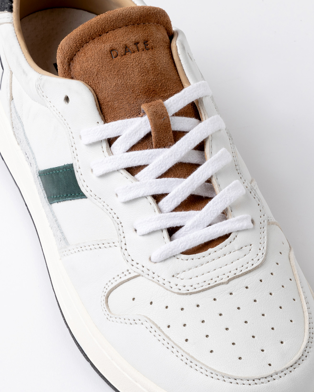 D.A.T.E.: COURT 2.0 VINTAGE WHITE-CUOIO