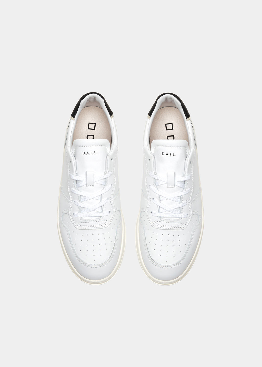 D.A.T.E.: COURT CALF WHITE-BLACK