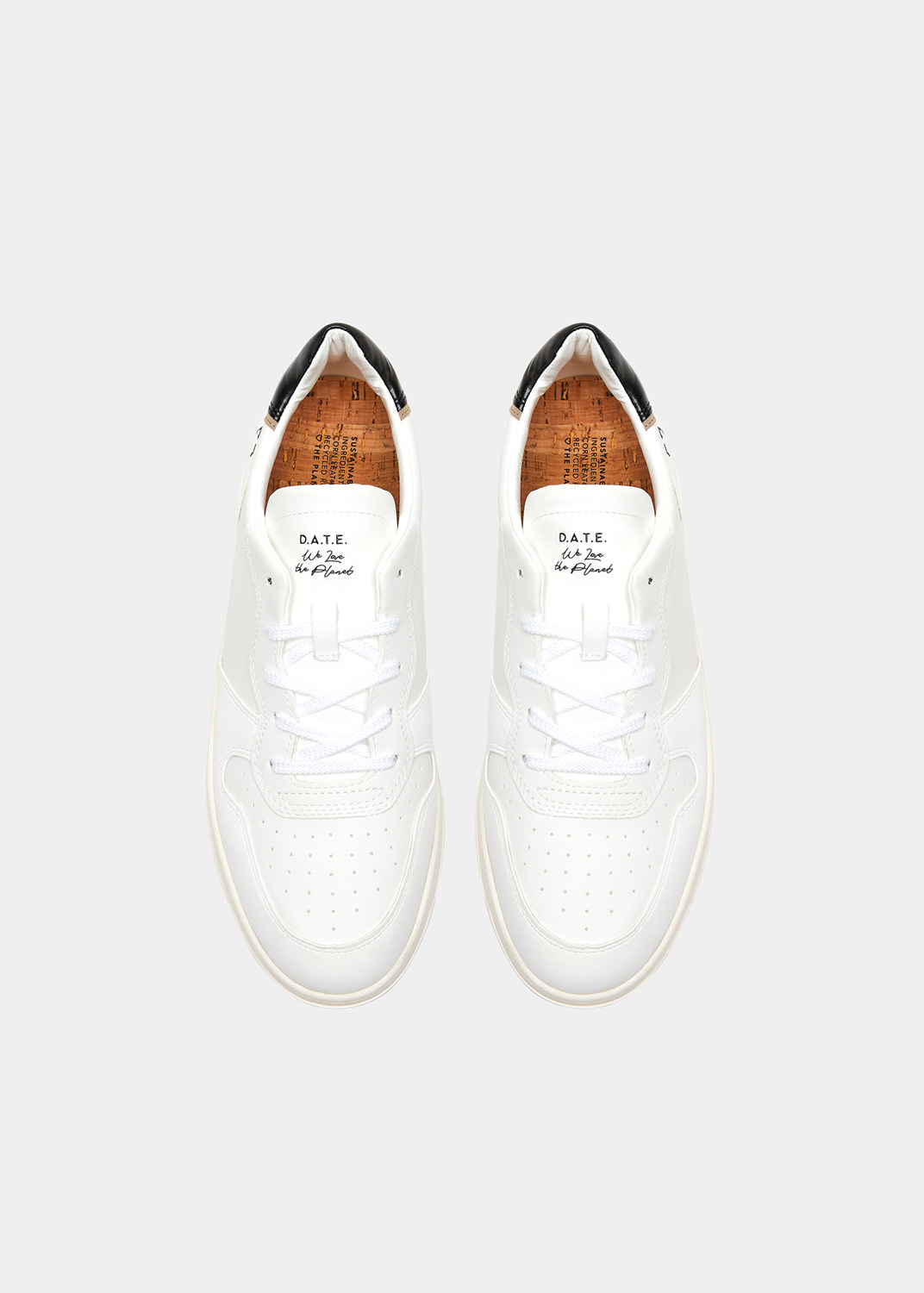 D.A.T.E.: COURT ECO VEGAN WHITE-BLACK