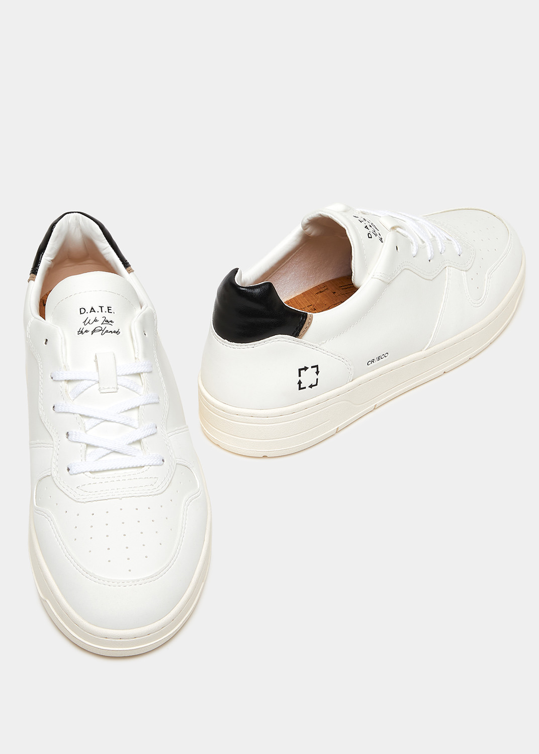 D.A.T.E.: COURT ECO VEGAN WHITE-BLACK