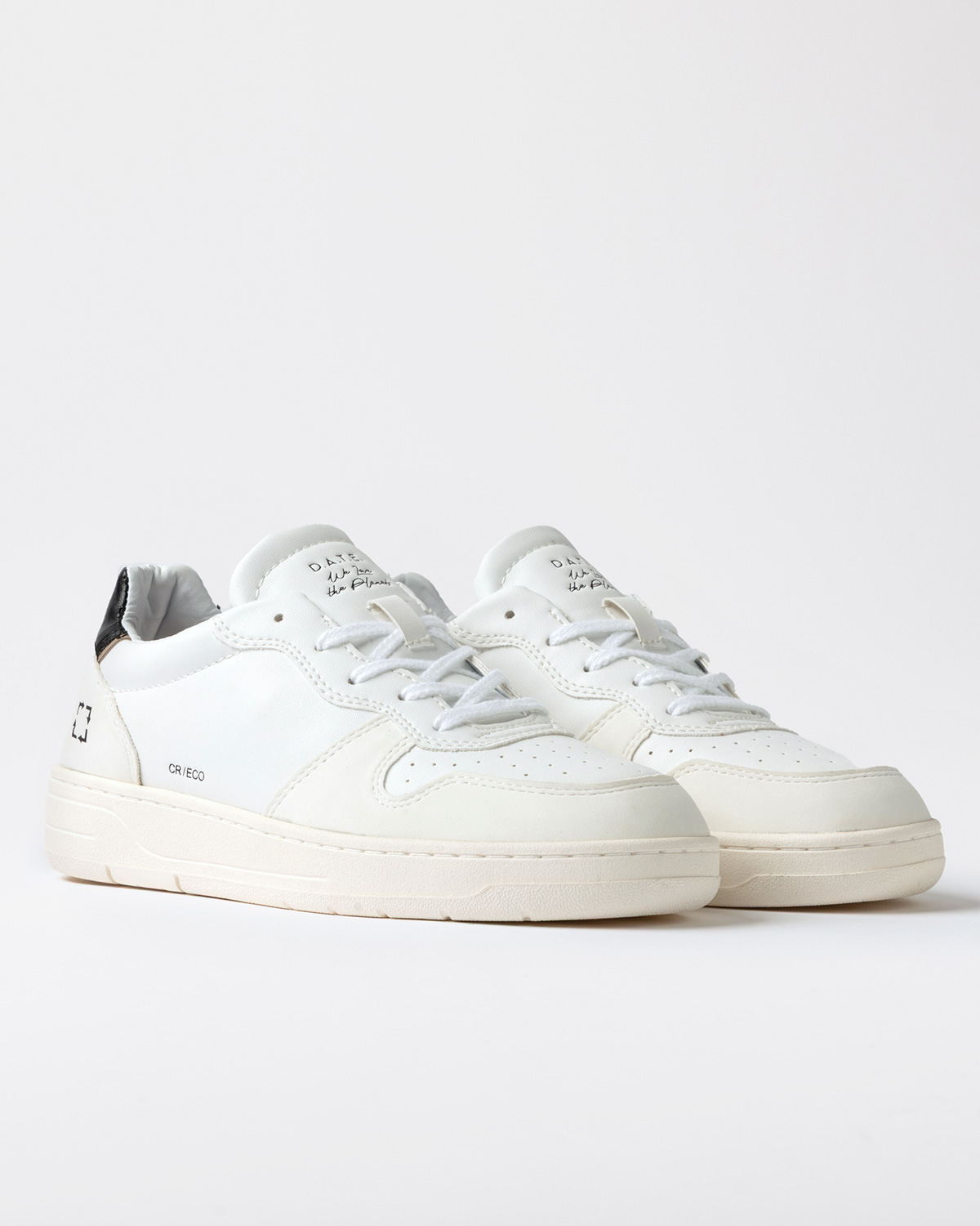 D.A.T.E.: COURT ECO-VEGAN WHITE BLACK