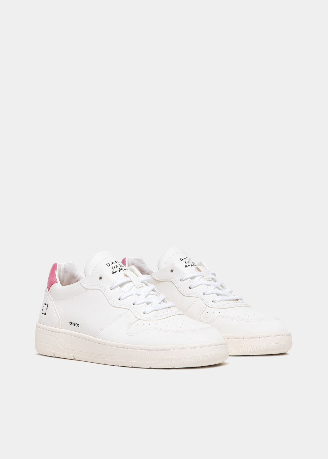 D.A.T.E.: COURT ECO VEGAN WHITE-PINK