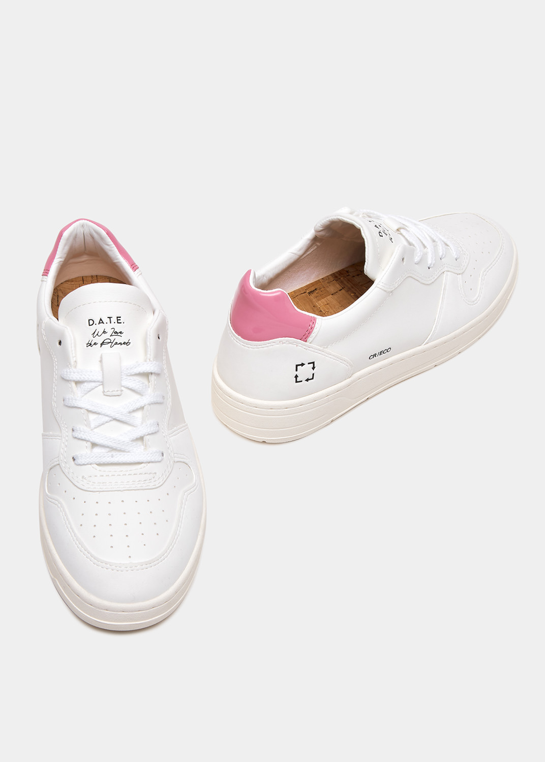 D.A.T.E.: COURT ECO VEGAN WHITE-PINK