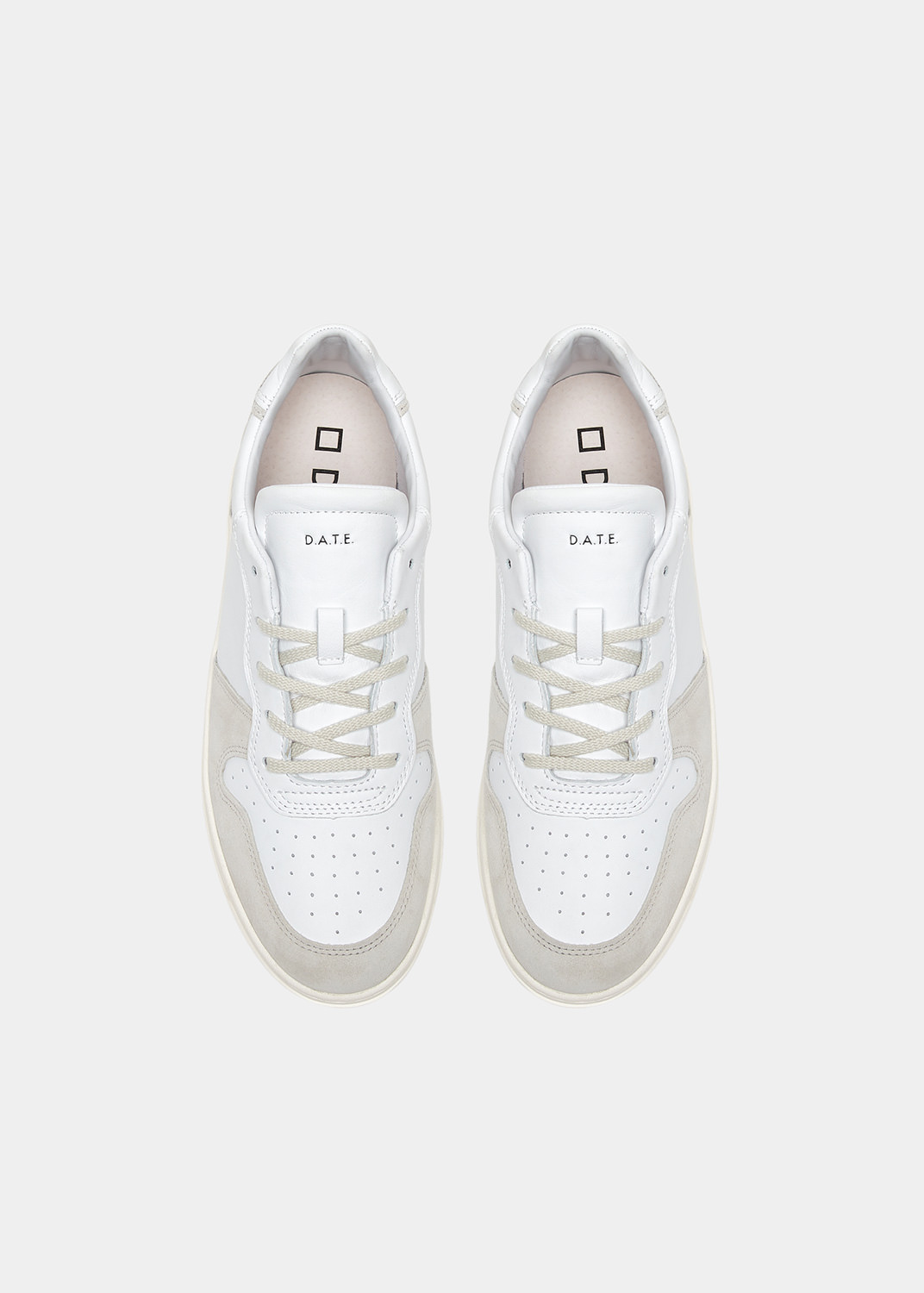 D.A.T.E.: COURT VINTAGE CALF WHITE