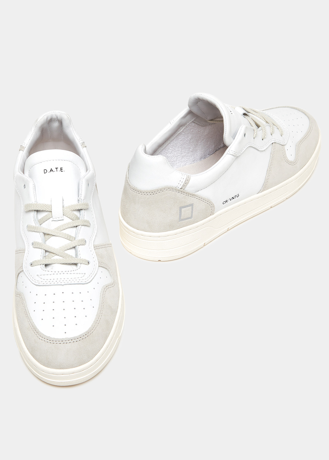 D.A.T.E.: COURT VINTAGE CALF WHITE