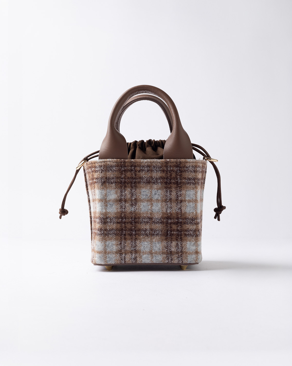 D.A.T.E.: CUBO BAG CHECK TAUPE