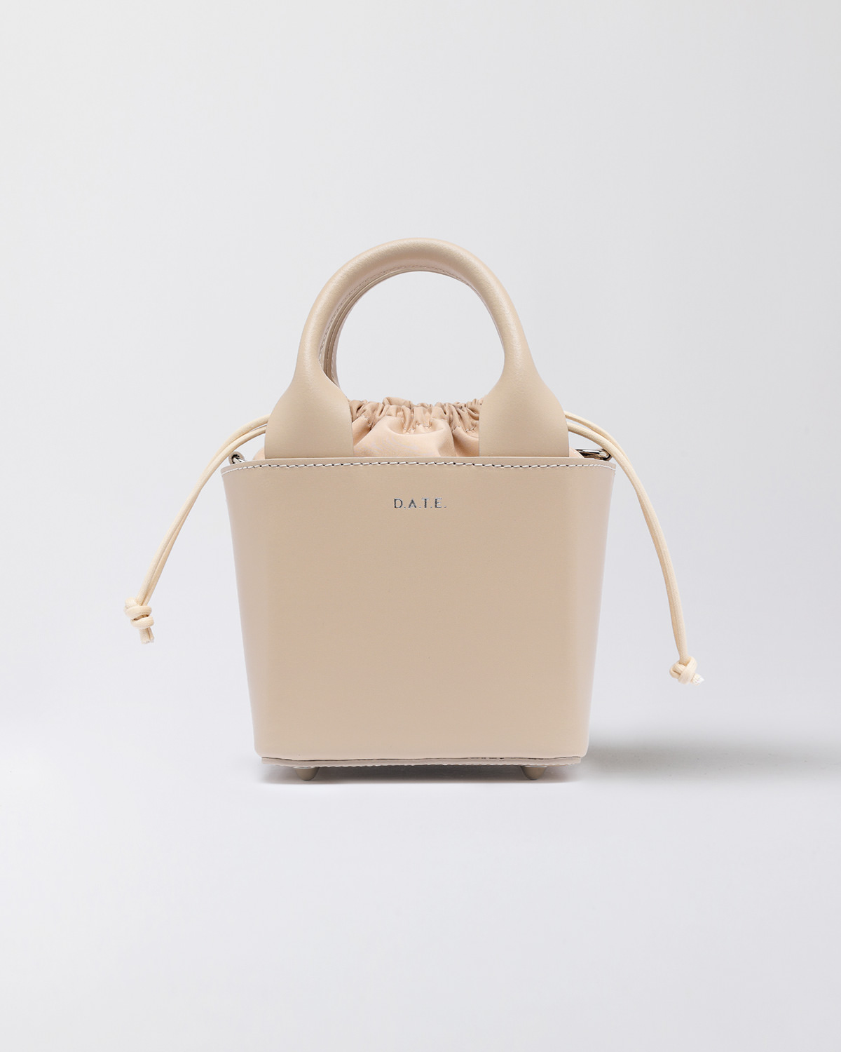 D.A.T.E.: CUBO BAG LEATHER BEIGE