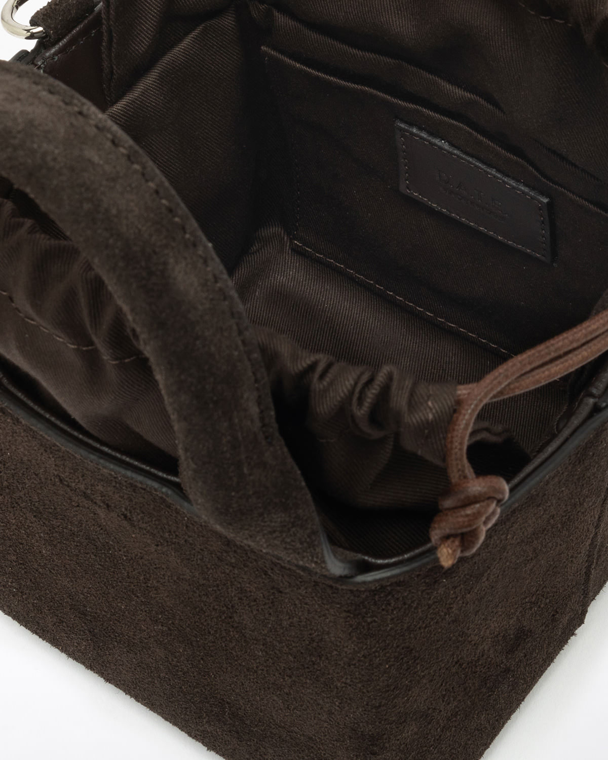 D.A.T.E.: CUBO BAG SUEDE CHOCOLATE