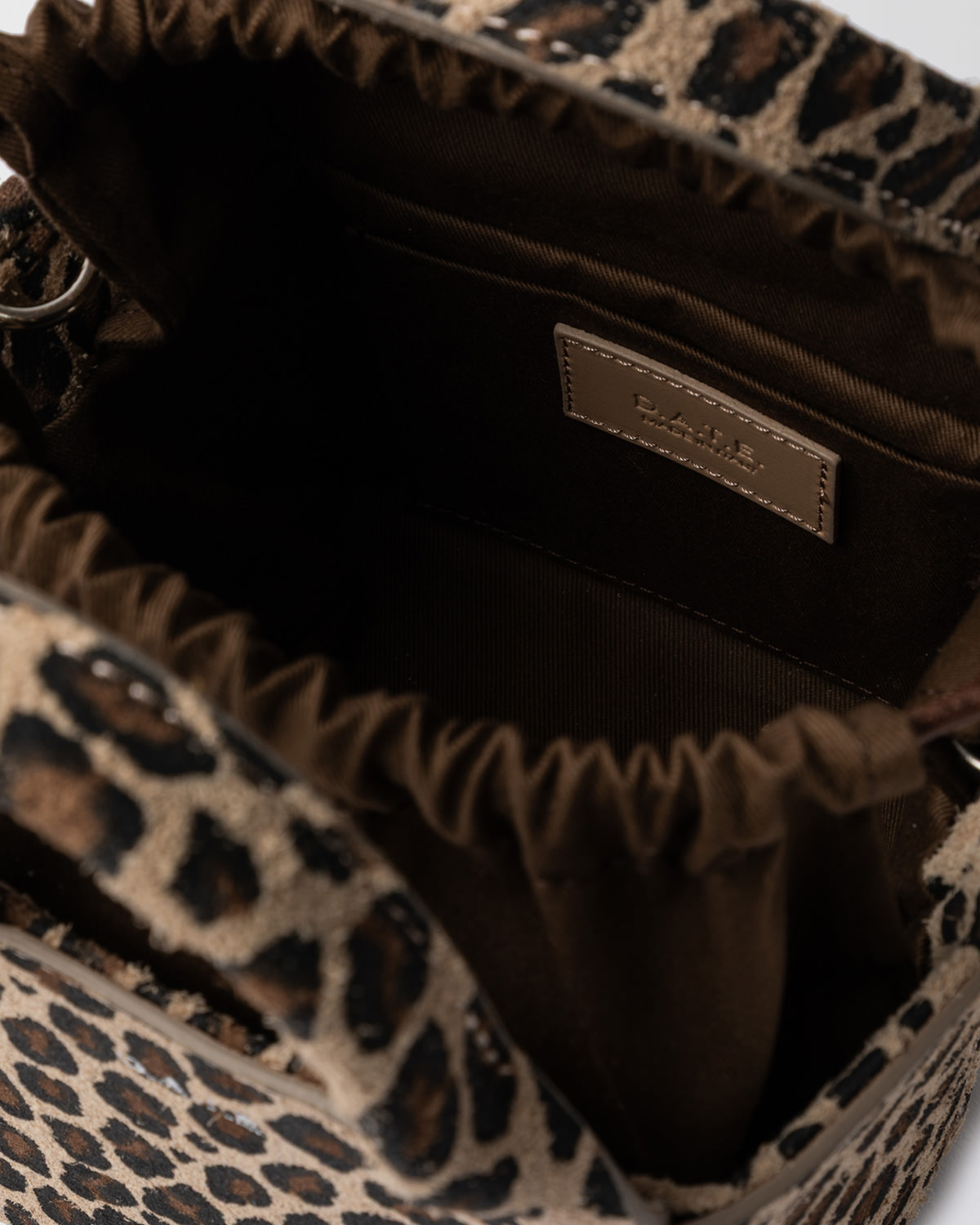 D.A.T.E.: CUBO BAG SUEDE LEOPARD
