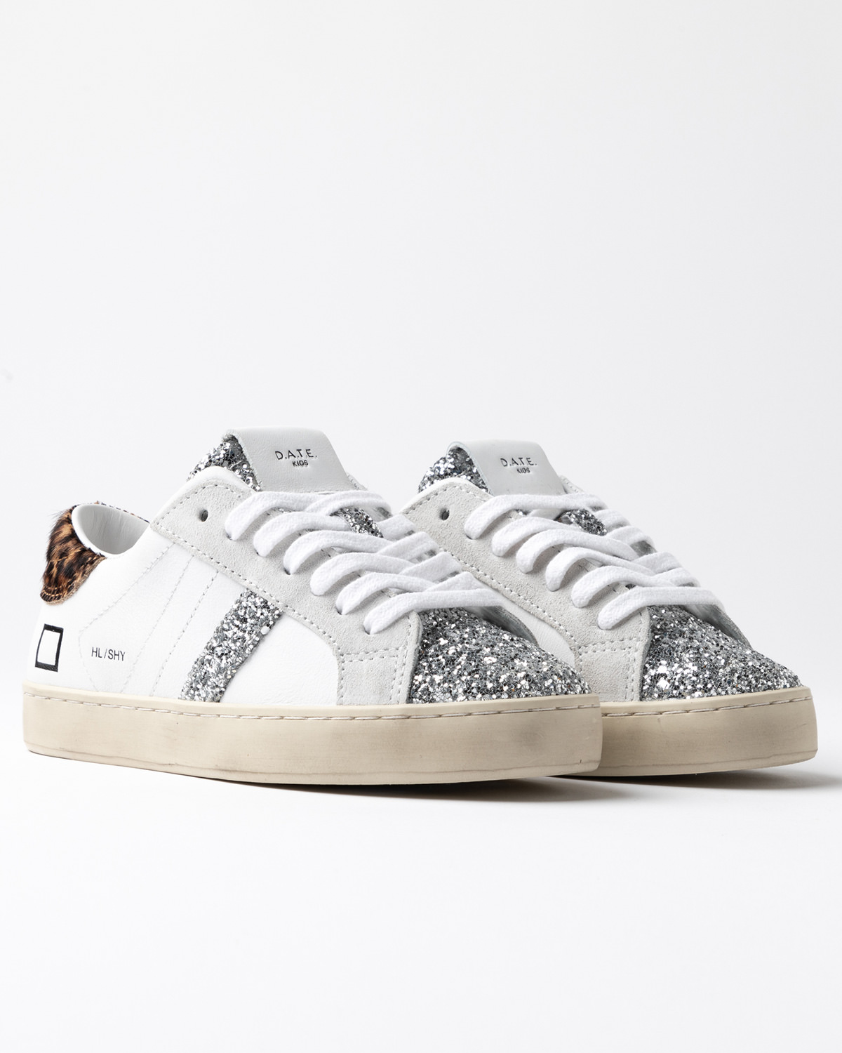 D.A.T.E.: HILL LOW 3 SHINY WHITE-LEOPARD