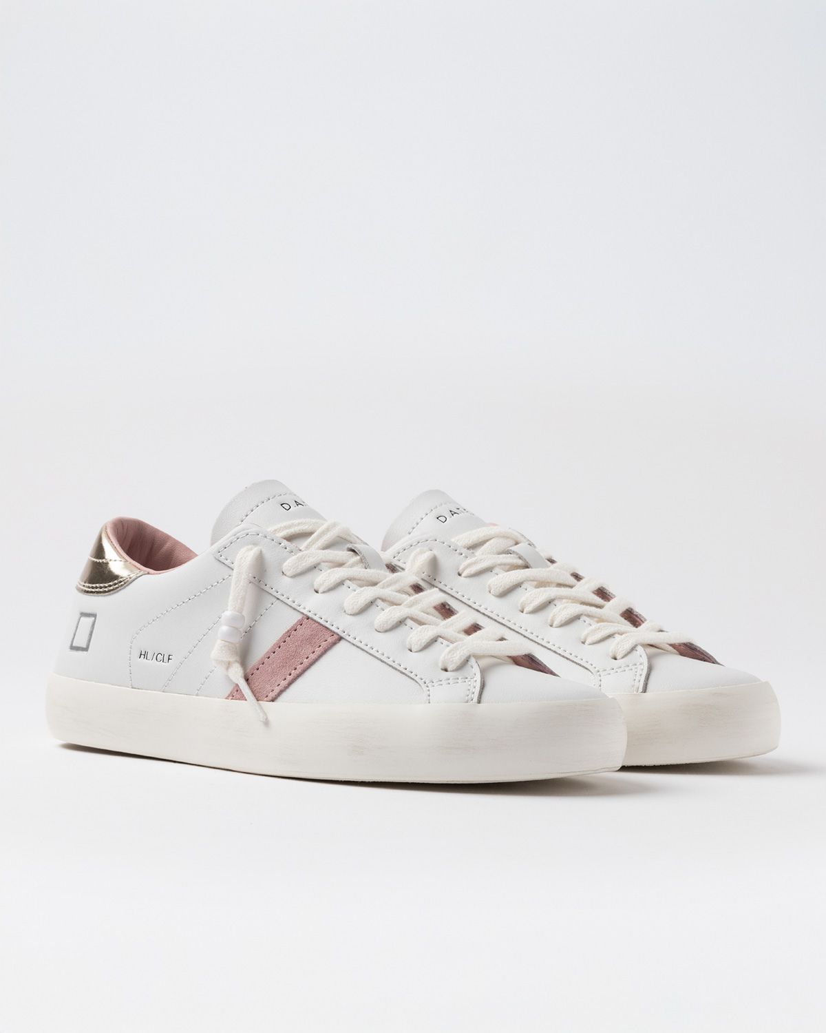 D.A.T.E.: HILL LOW CALF WHITE-PLATINUM