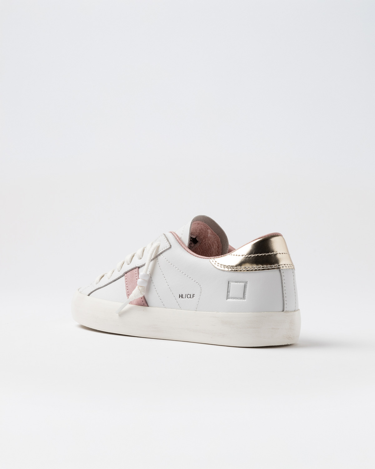 D.A.T.E.: HILL LOW CALF WHITE-PLATINUM