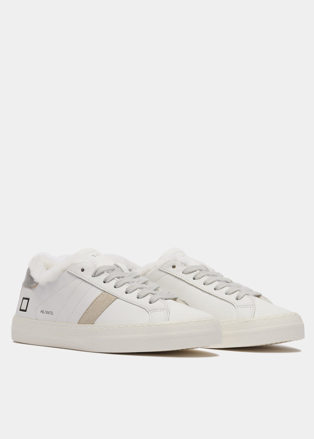 D.A.T.E.: HILL LOW FUR V.CALF WHITE-SILVER