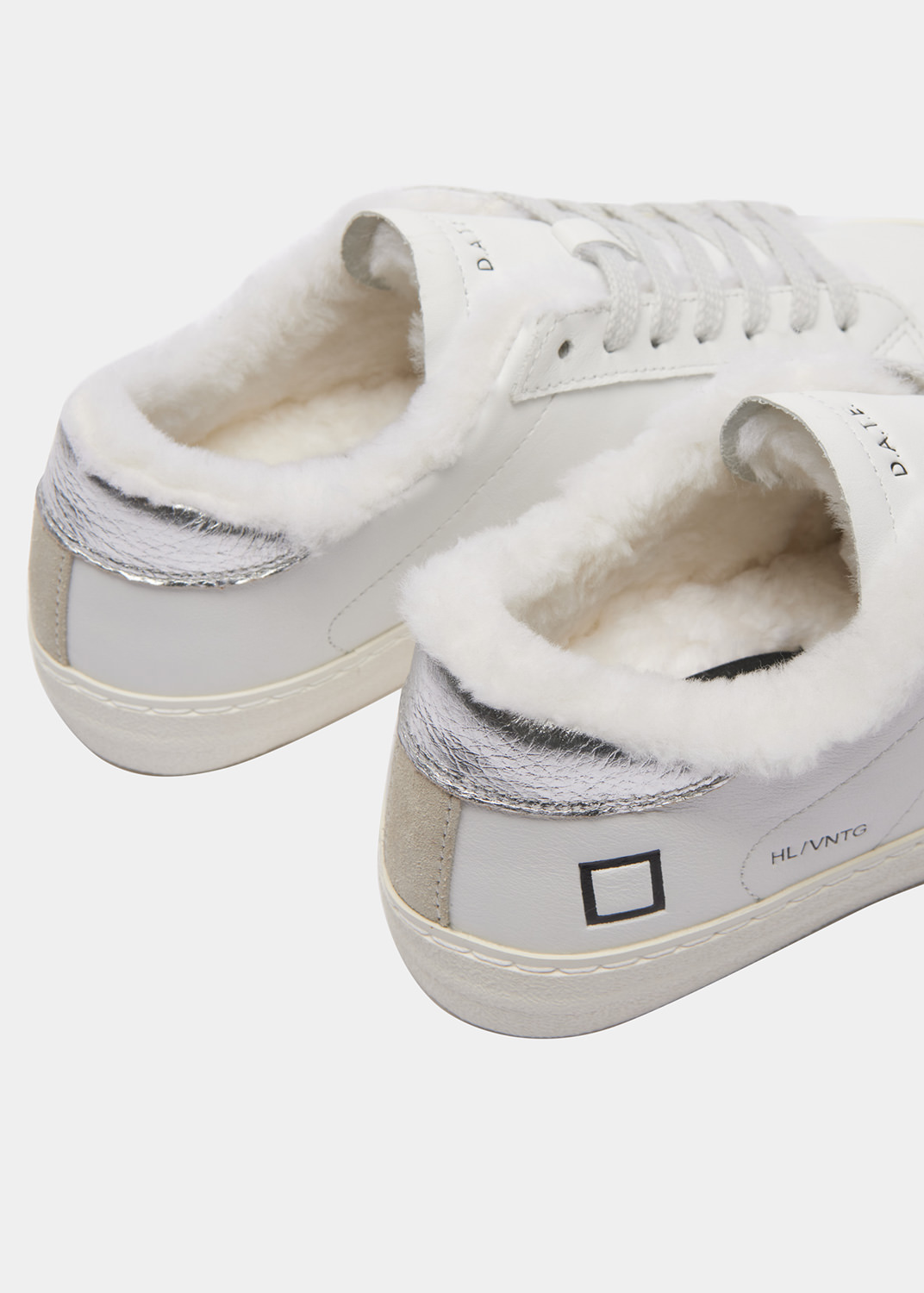 D.A.T.E.: HILL LOW FUR V.CALF WHITE-SILVER