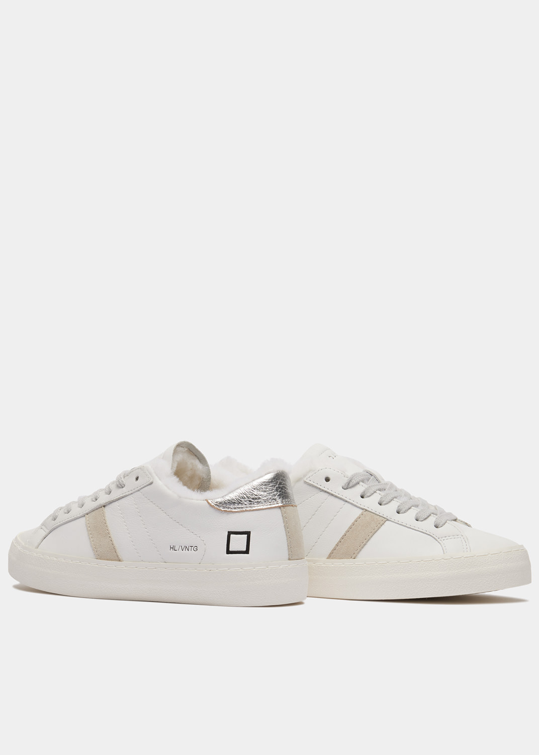 D.A.T.E.: HILL LOW FUR V.CALF WHITE-SILVER