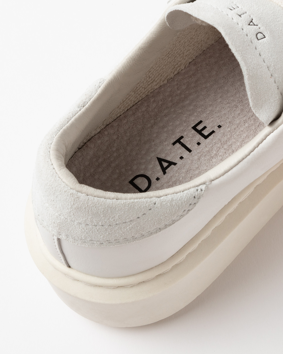 D.A.T.E.: HILL LOW PLATFORM CALF WHITE-COOPER
