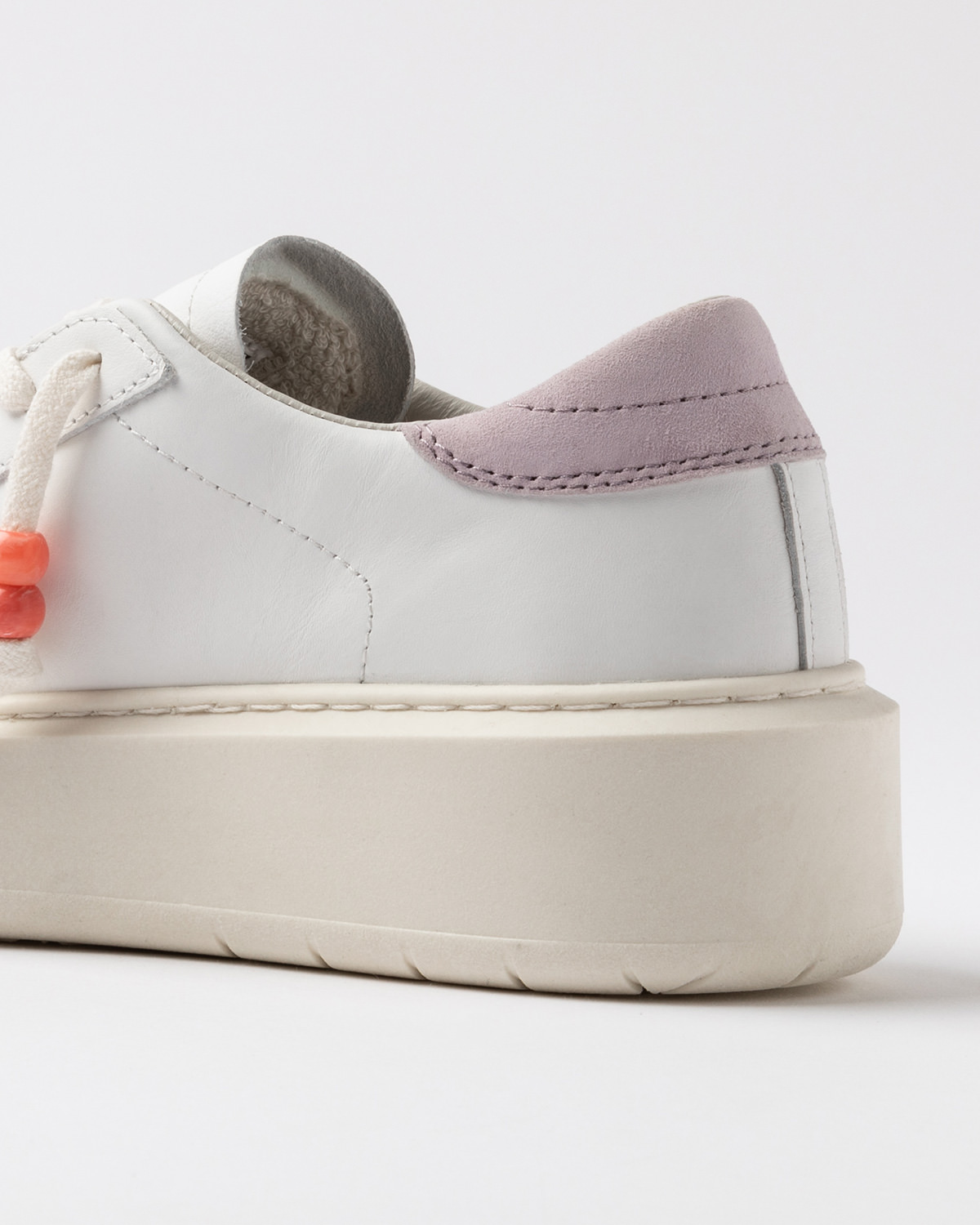 D.A.T.E.: HILL LOW PLATFORM CALF WHITE-PINK