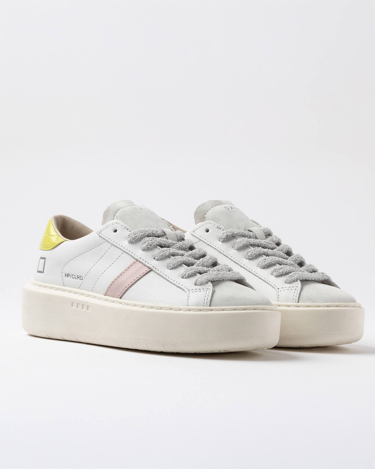 D.A.T.E.: HILL LOW PLATFORM COLORED WHITE-LEMON