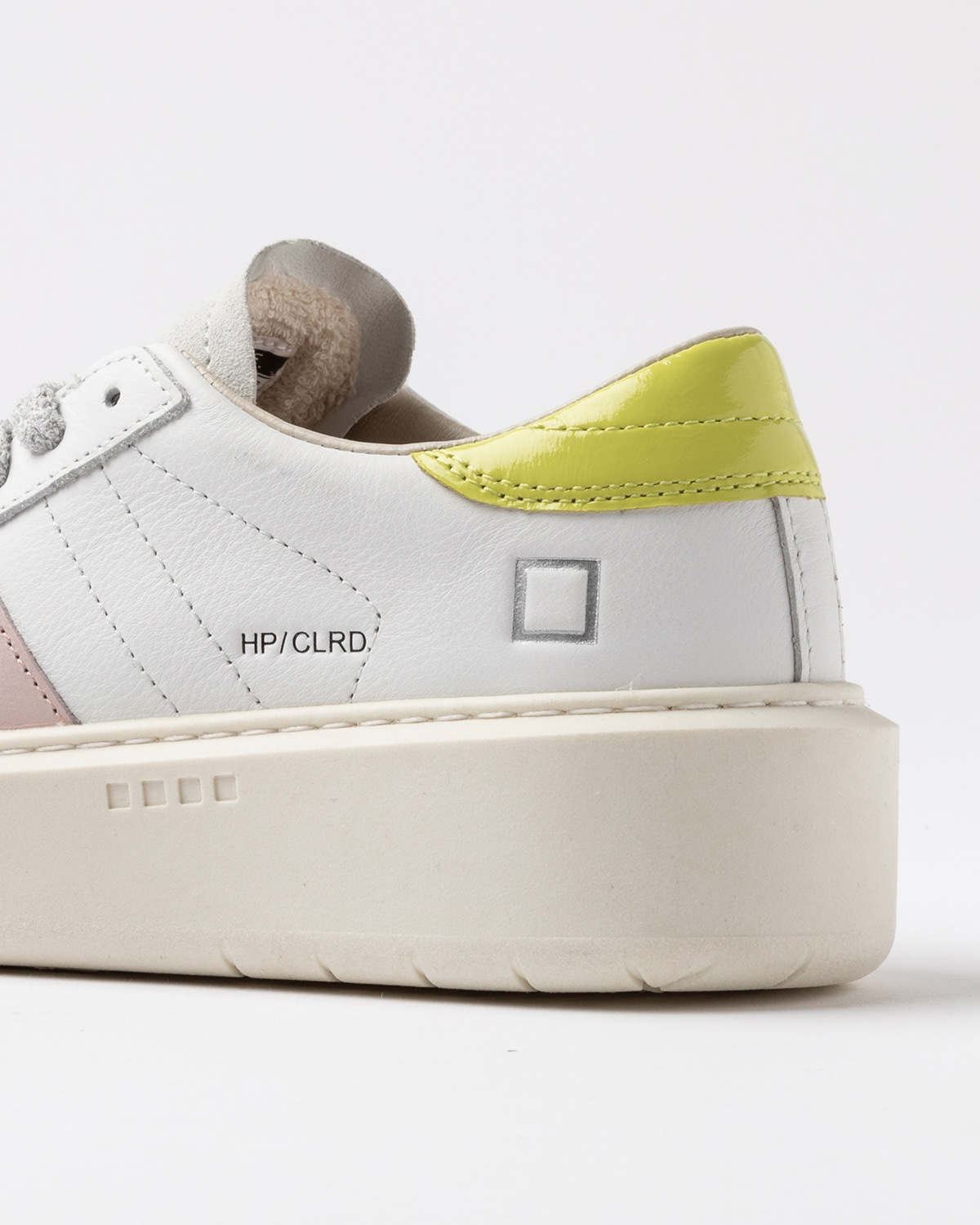 D.A.T.E.: HILL LOW PLATFORM COLORED WHITE-LEMON