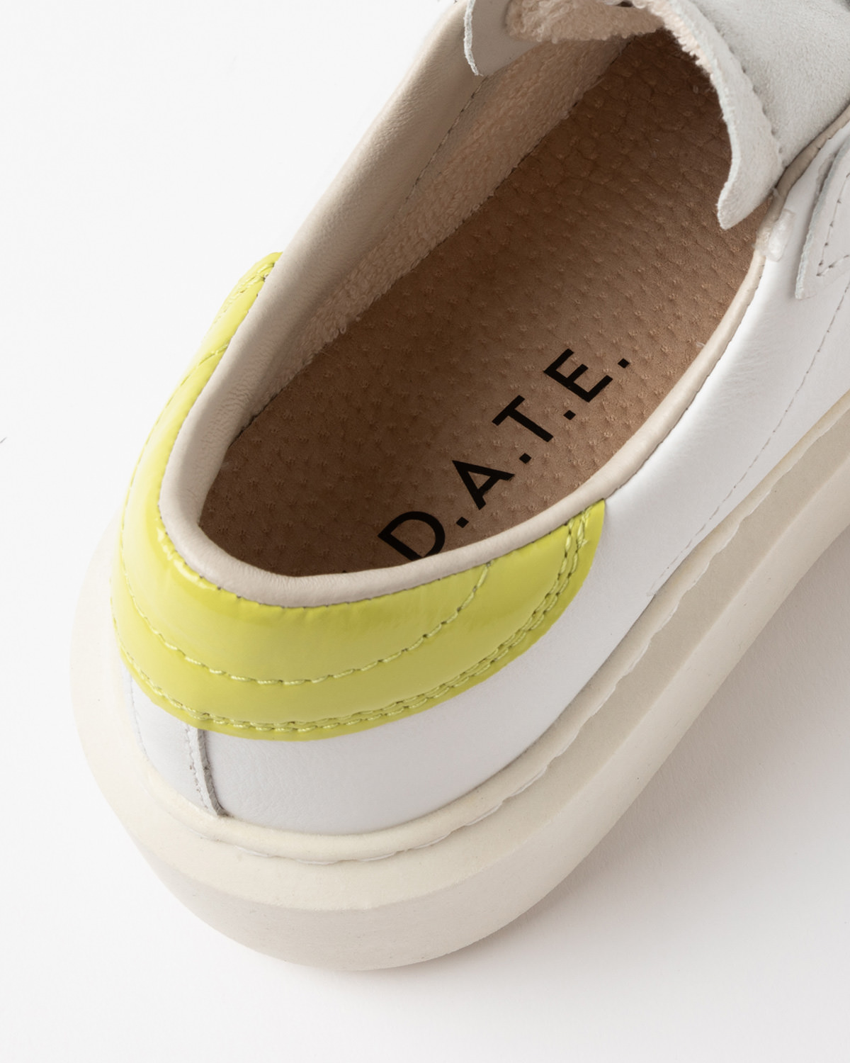 D.A.T.E.: HILL LOW PLATFORM COLORED WHITE-LEMON