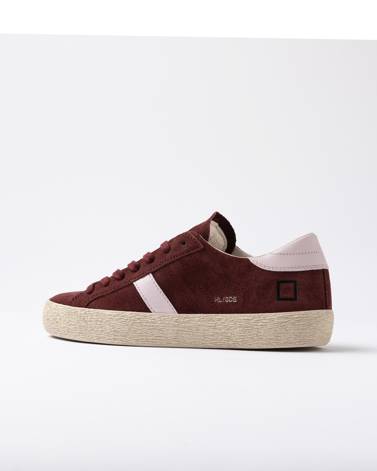 D.A.T.E.: HILL LOW SUEDE BORDEAUX