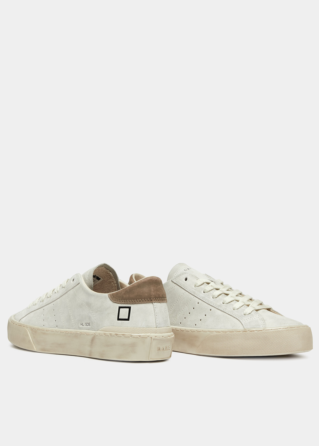 D.A.T.E.: HILL LOW SUEDE WHITE