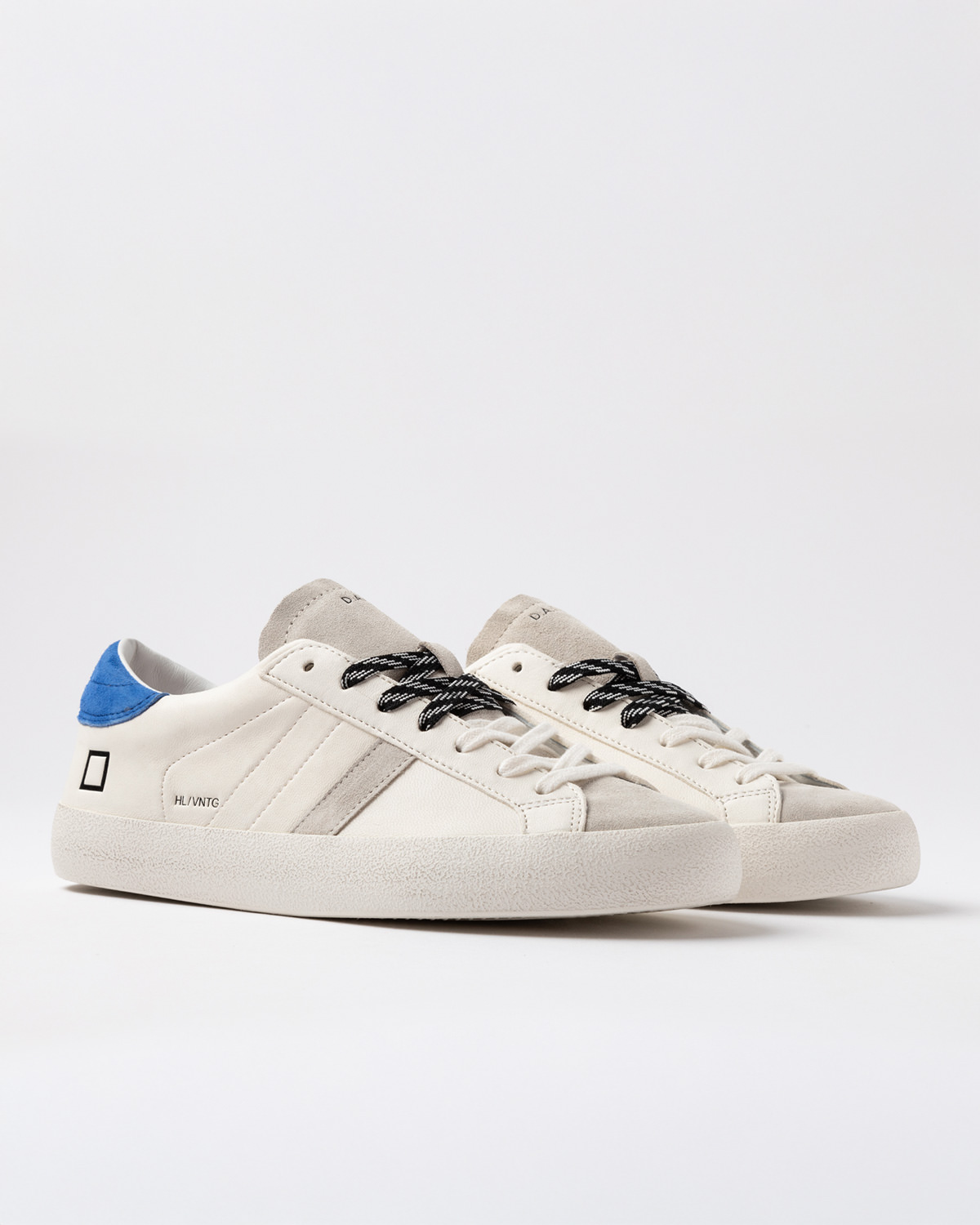 D.A.T.E.: HILL LOW VINTAGE CALF IVORY-BLUETTE