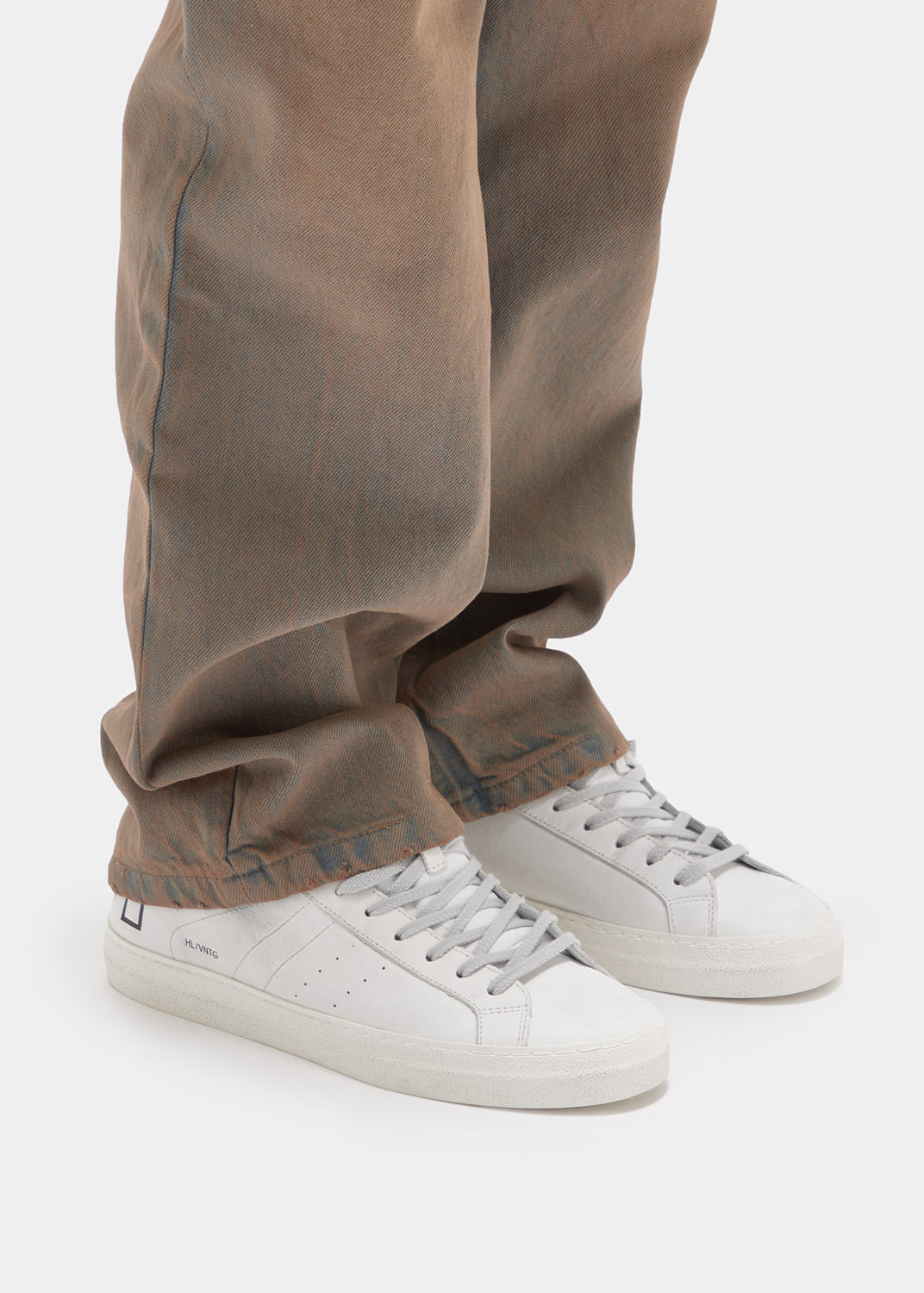 D.A.T.E.: HILL LOW VINTAGE CALF WHITE-CUOIO