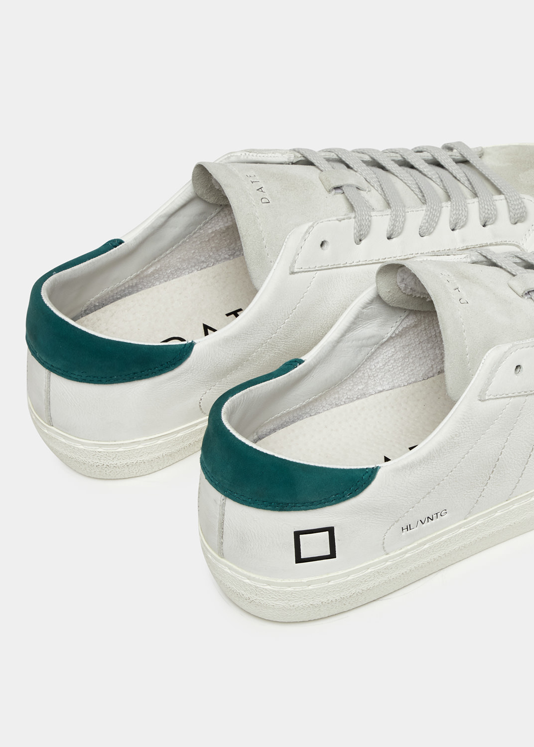 D.A.T.E.: HILL LOW VINTAGE CALF WHITE-GREEN