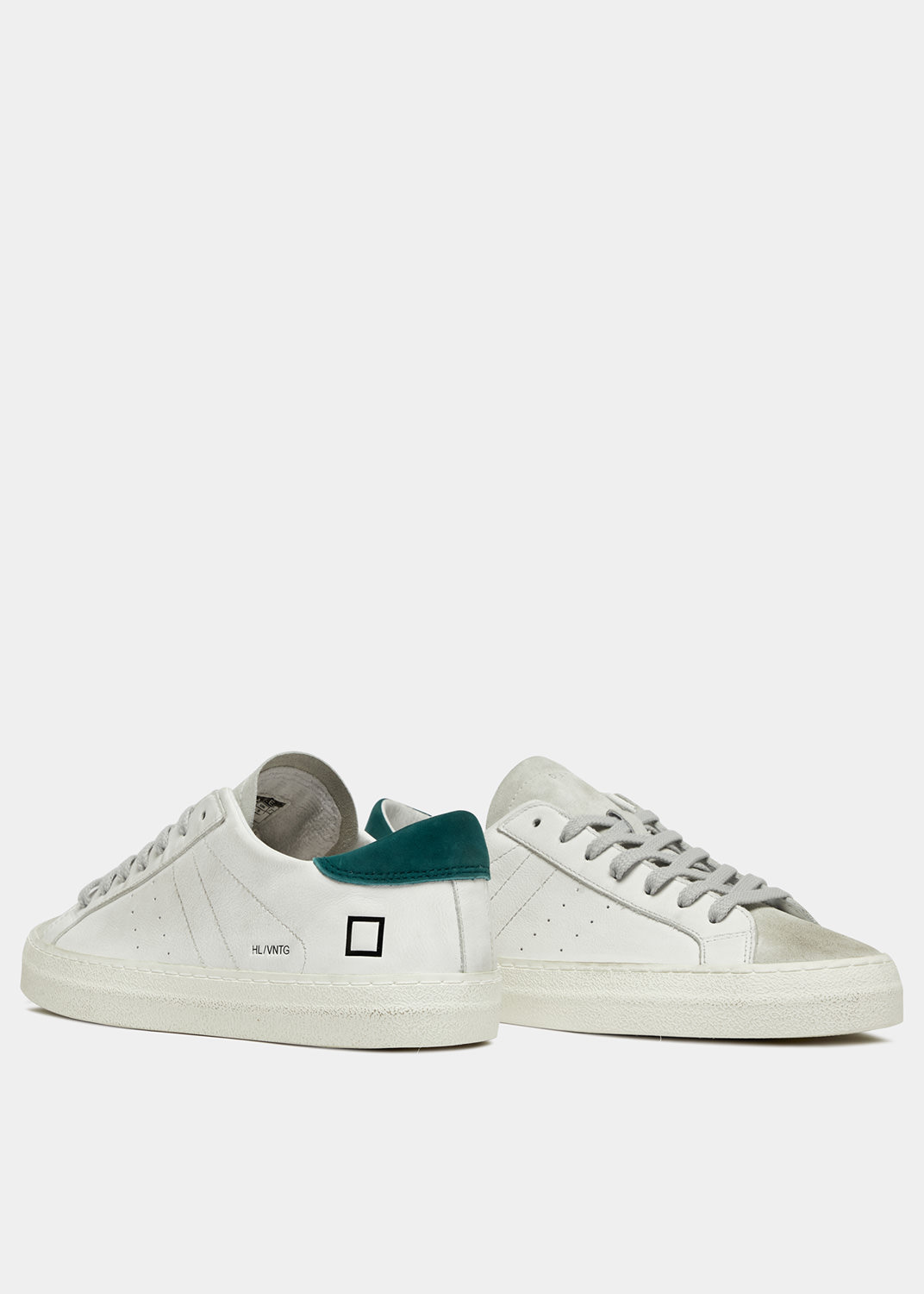 D.A.T.E.: HILL LOW VINTAGE CALF WHITE-GREEN