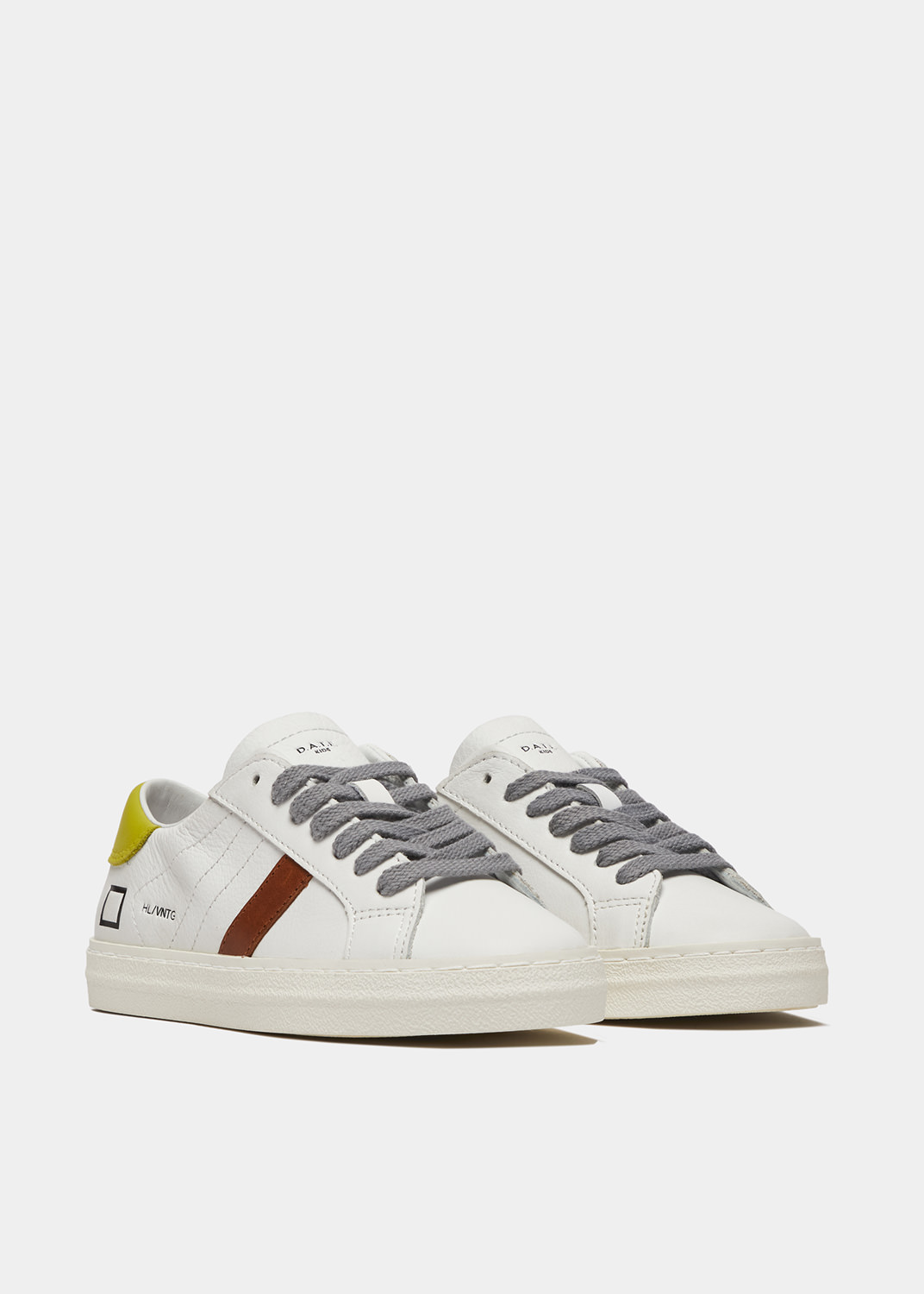 D.A.T.E.: HILL LOW VINTAGE CALF WHITE-WASABI 1