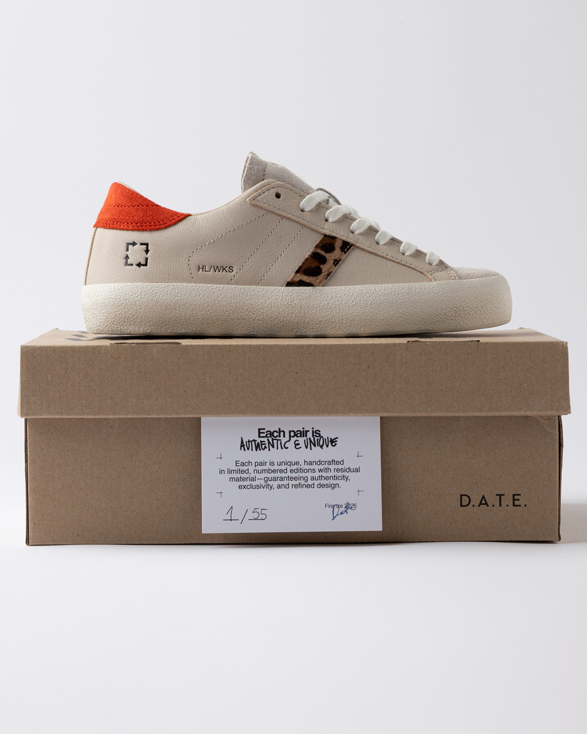 D.A.T.E.: HILL LOW WORKSHOP BEIGE-LEOPARD