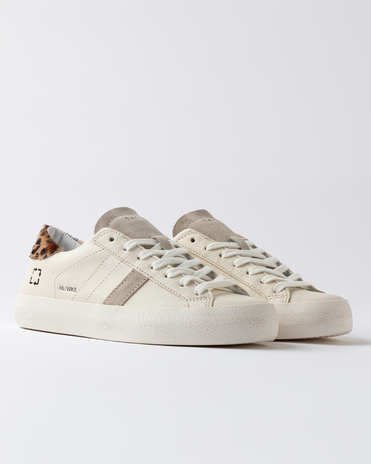 D.A.T.E.: HILL LOW WORKSHOP CREAM-LEOPARD