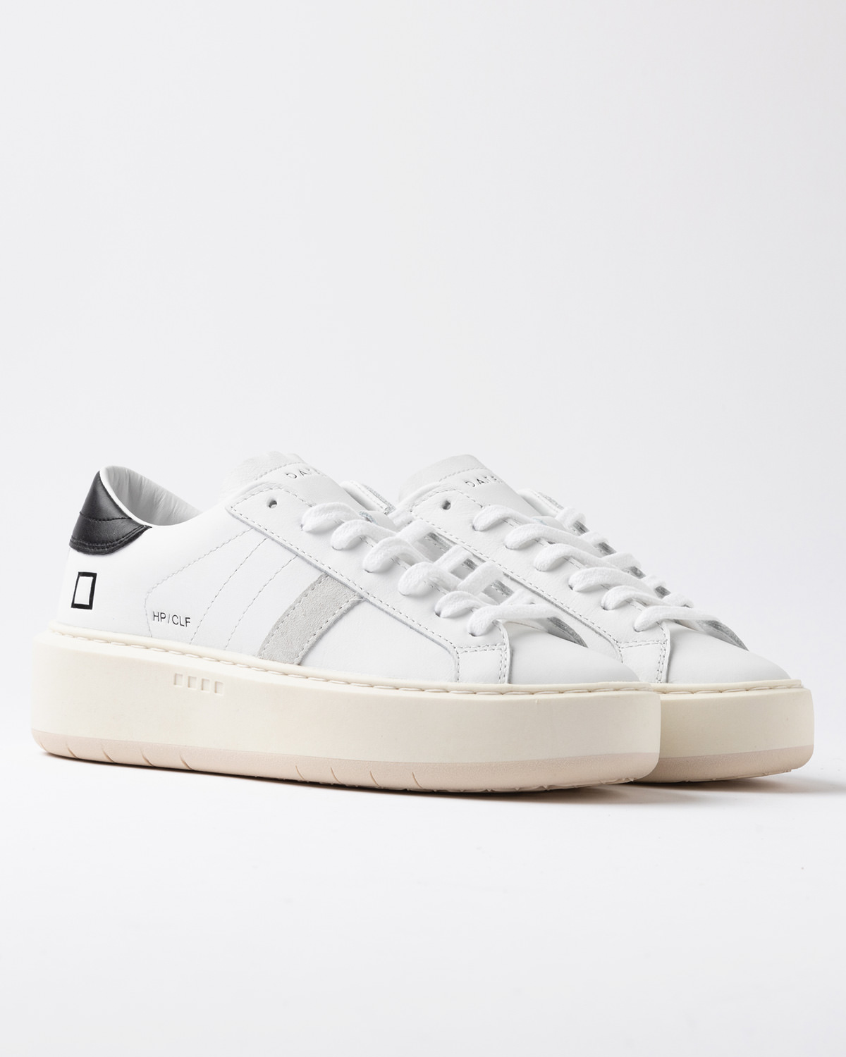 D.A.T.E.: HILL PLATFORM CALF WHITE-BLACK