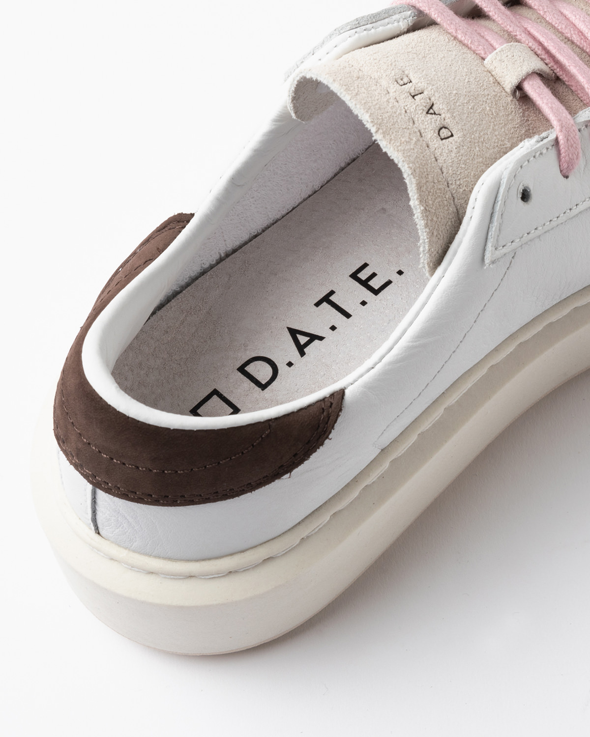 D.A.T.E.: HILL PLATFORM CALF WHITE-PLATINUM