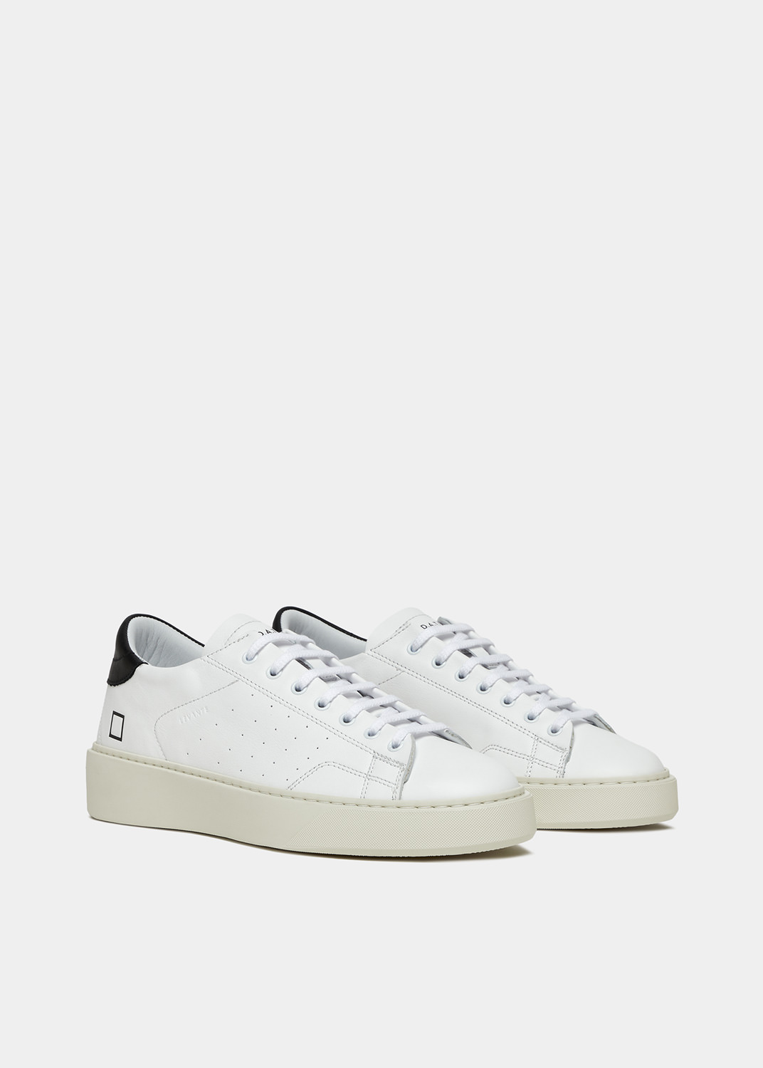 D.A.T.E.: LEVANTE CALF WHITE-BLACK