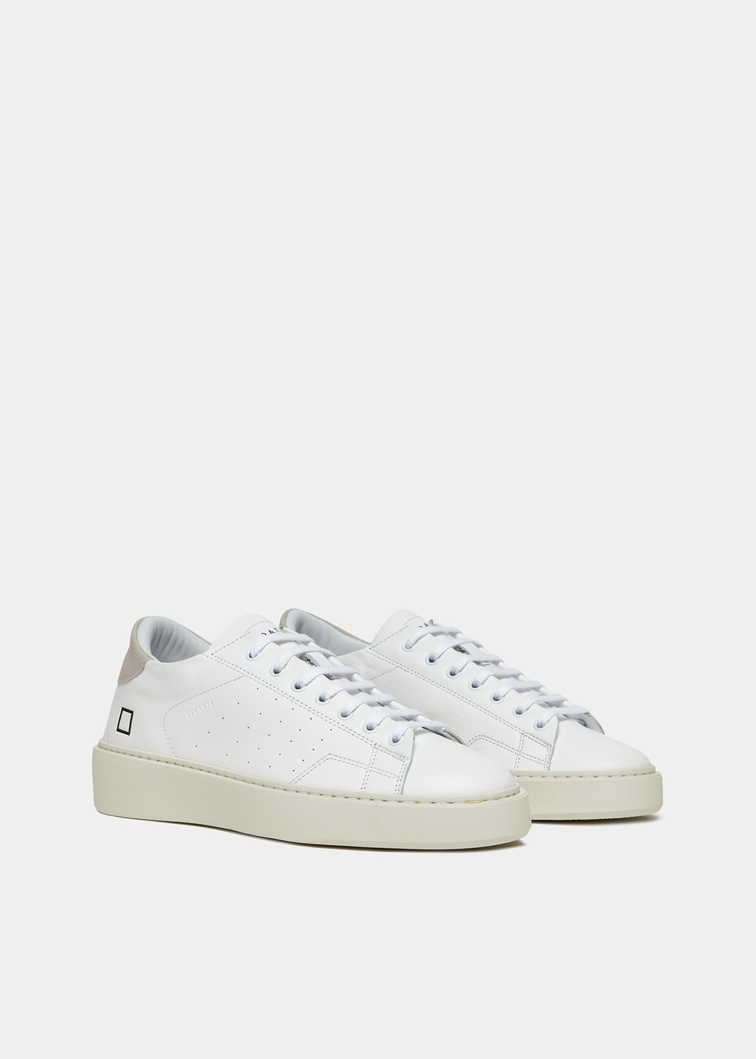 D.A.T.E.: LEVANTE CALF WHITE-GRAY