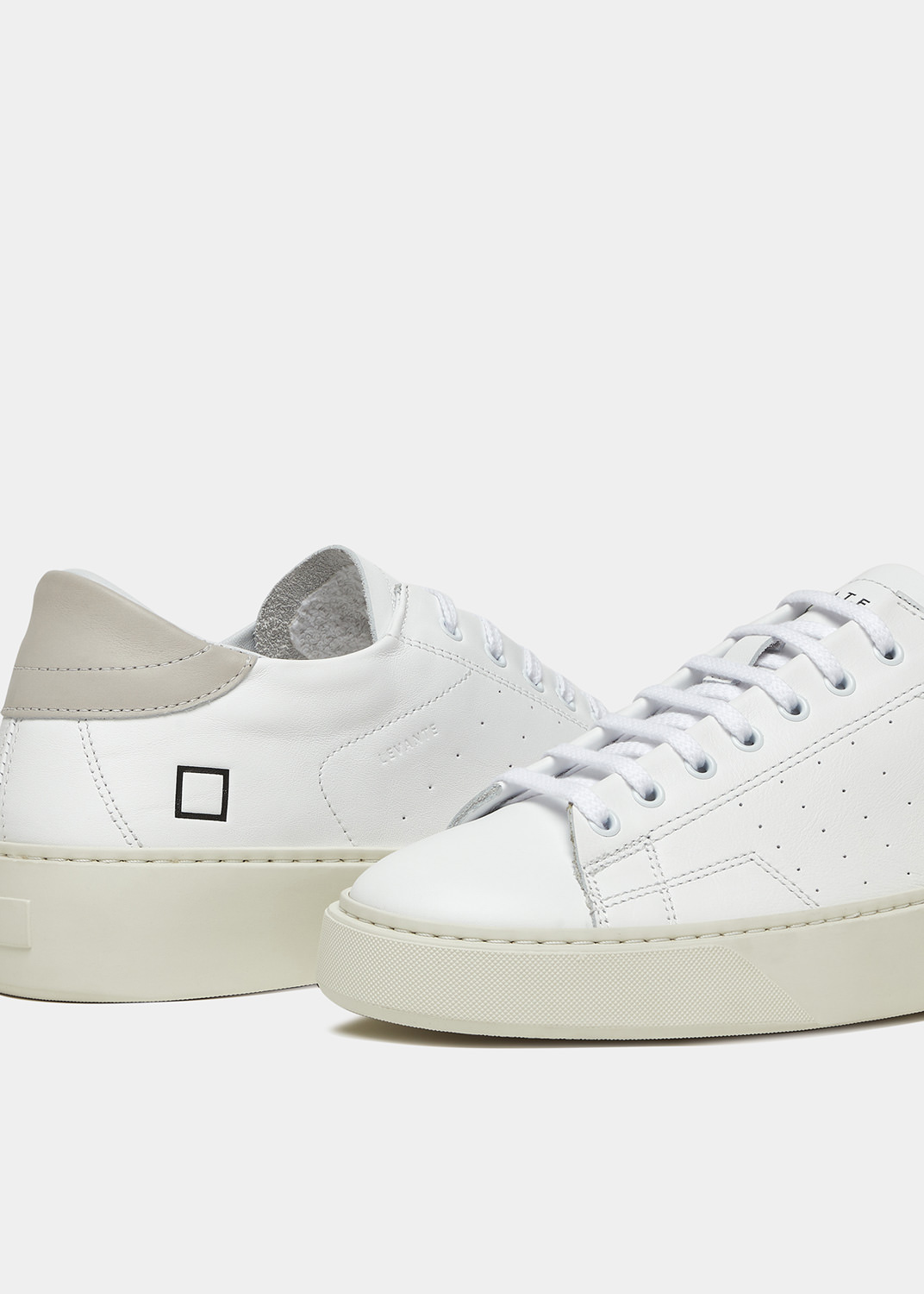 D.A.T.E.: LEVANTE CALF WHITE-GRAY