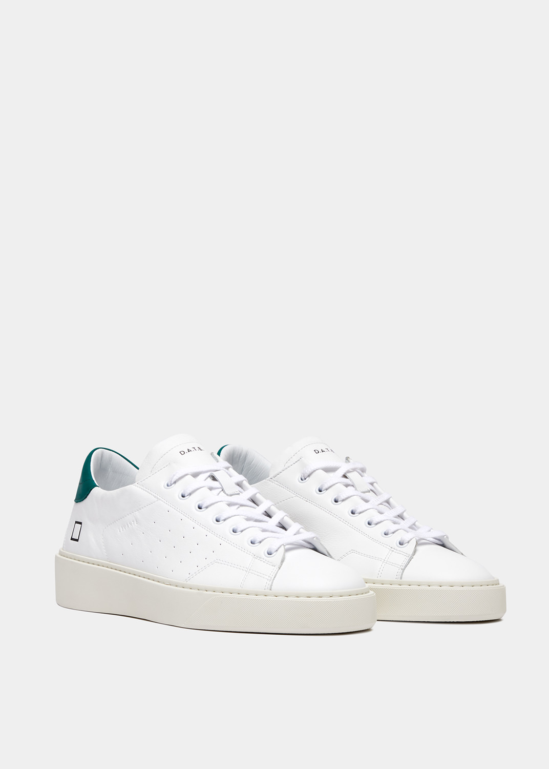 D.A.T.E.: LEVANTE CALF WHITE-GREEN