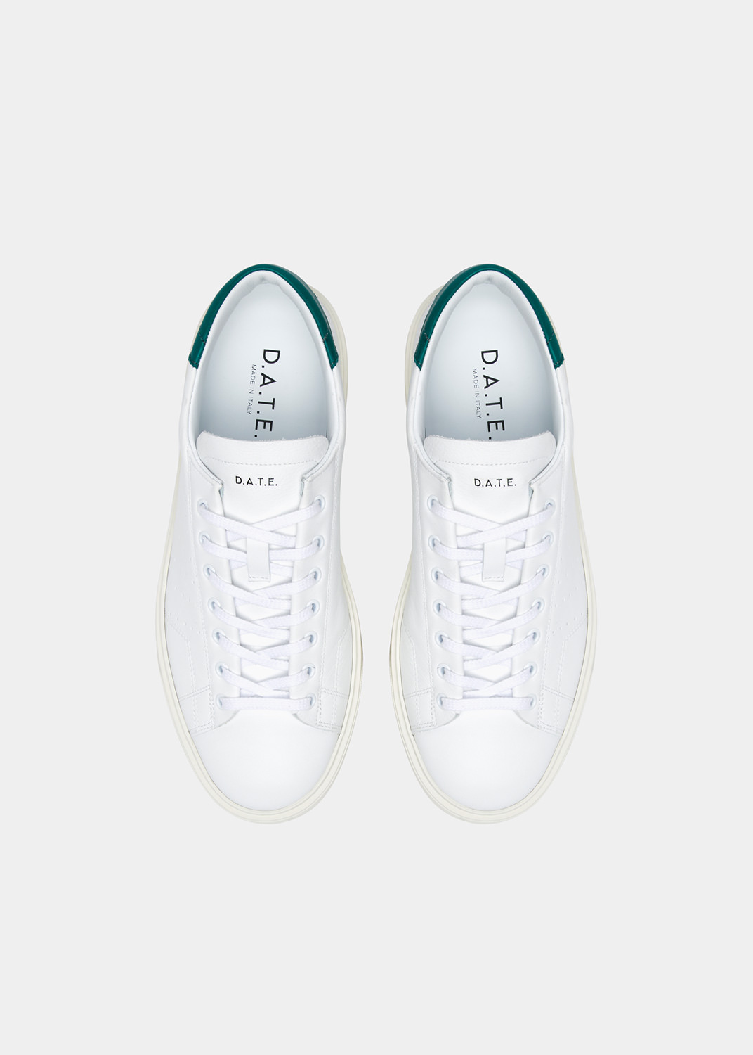 D.A.T.E.: LEVANTE CALF WHITE-GREEN