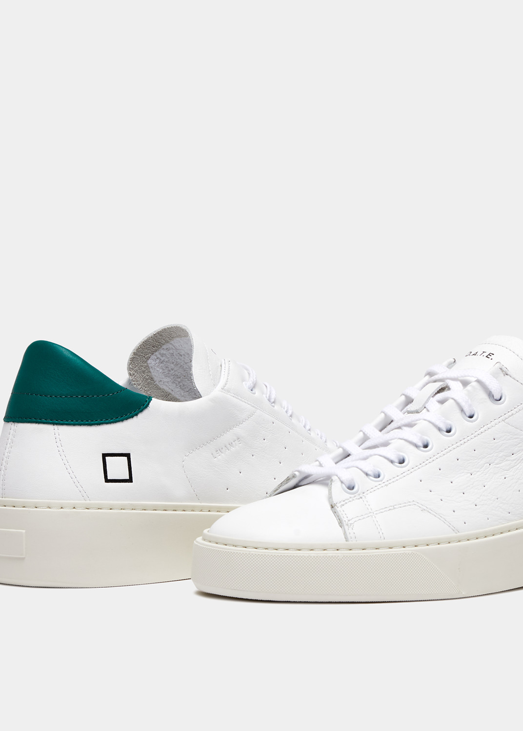 D.A.T.E.: LEVANTE CALF WHITE-GREEN